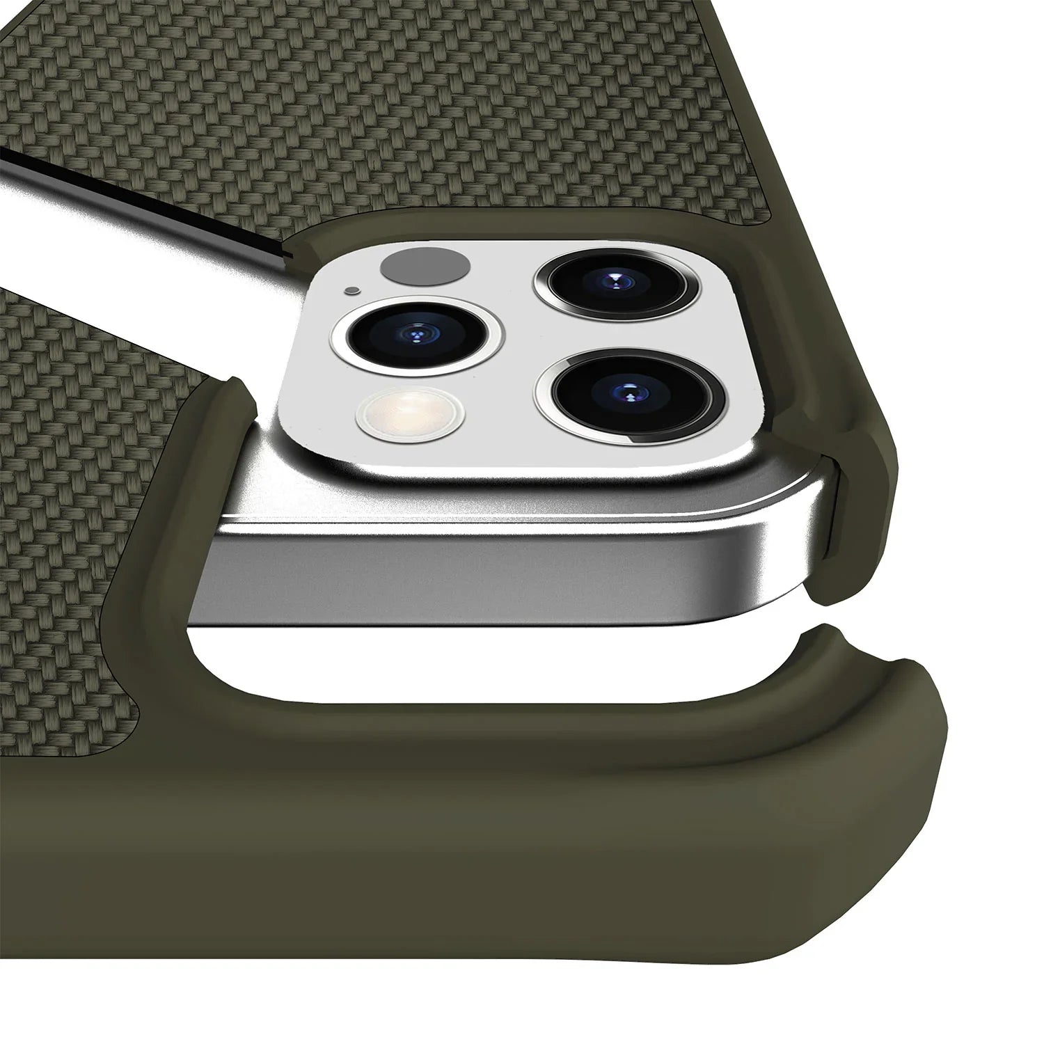 Itskins Hybrid Ballistic iPhone 12 Pro Max Magsafe Case -Kaki - Tashqila Itskins Hybrid Ballistic iPhone 12 Pro Max Magsafe Case -Kaki - Tashqila